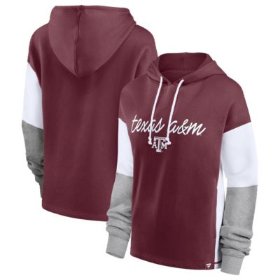 NCAA Fanatics Texas A&M Aggies Play It Safe Colorblock Pullover Hoodie