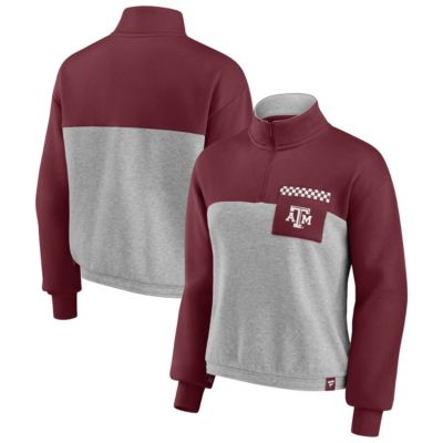 NCAA Fanatics ed Texas A&M Aggies Sideline to Colorblock Quarter-Zip Jacket