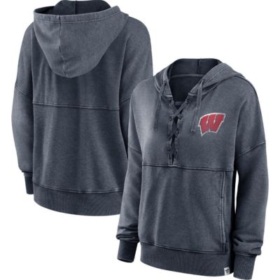 NCAA Fanatics ed Wisconsin Badgers Overall Speed Lace-Up Pullover Hoodie
