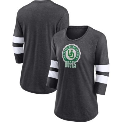 NCAA Fanatics ed Oregon Ducks Drive Forward Tri-Blend 3/4-Sleeve T-Shirt