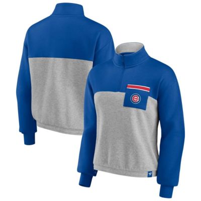 MLB Fanatics Chicago Cubs Iconic Cinch Waist Quarter-Zip Top