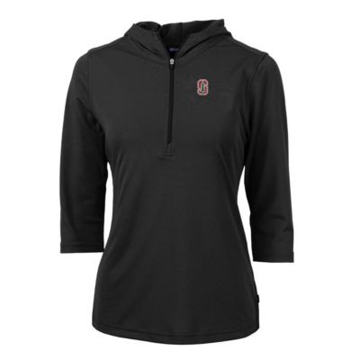 Stanford Cardinal NCAA Virtue Eco Pique Half-Zip 3/4 Sleeve Pullover Hoodie