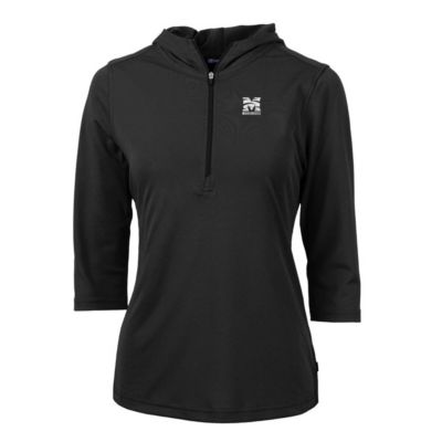 Morehouse Maroon Tigers NCAA Virtue Eco Pique Half-Zip 3/4 Sleeve Pullover Hoodie
