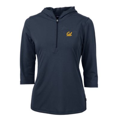 California Golden Bears NCAA Cal Virtue Eco Pique Half-Zip 3/4 Sleeve Pullover Hoodie