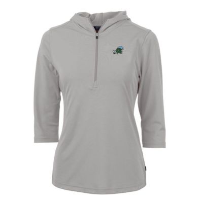 Tulane Green Wave NCAA Virtue Eco Pique Half-Zip 3/4 Sleeve Pullover Hoodie