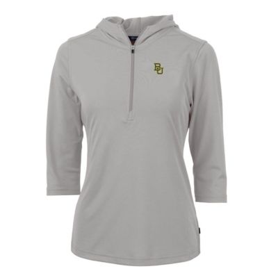 NCAA Baylor Bears Virtue Eco Pique Half-Zip 3/4 Sleeve Pullover Hoodie