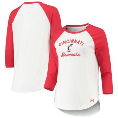 NCAA Under Armour Cincinnati Bearcats Baseball Raglan 3/4 Sleeve T-Shirt
