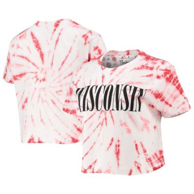 NCAA Wisconsin Badgers Showtime Tie-Dye Crop T-Shirt