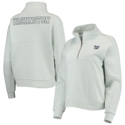 MLB Light Washington Nationals Two-Hit Quarter-Zip Pullover Top