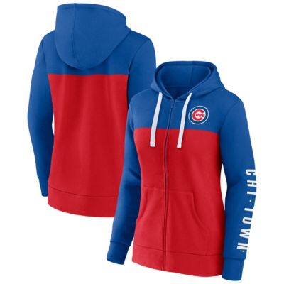 MLB Fanatics Chicago Cubs Take The Field Colorblocked Hoodie Full-Zip Jacket