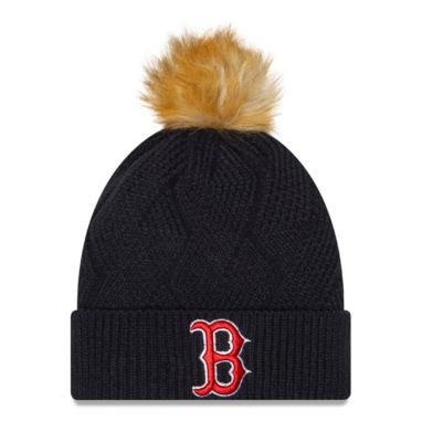 Boston Red Sox MLB Boston Sox Snowy Cuffed Knit Hat with Pom