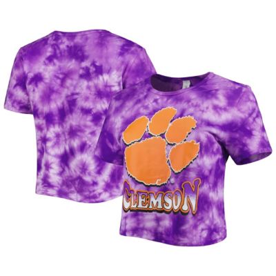 NCAA Clemson Tigers Cloud-Dye Cropped T-Shirt