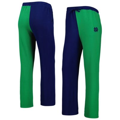 NCAA Navy/Green Notre Dame Fighting Irish Colorblock Cozy Tri-Blend Lounge Pants