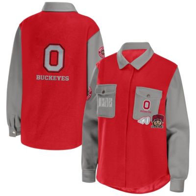 NCAA Ohio State Buckeyes Button-Up Shirt Jacket