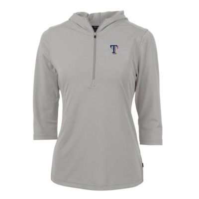 MLB Texas Rangers Virtue Eco Pique 3/4 Sleeve Half-Zip Pullover Hoodie