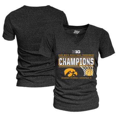 NCAA ed Iowa Hawkeyes 2022 Big Ten Basketball Conference Tournament s Locker Room V-Neck T-Shirt