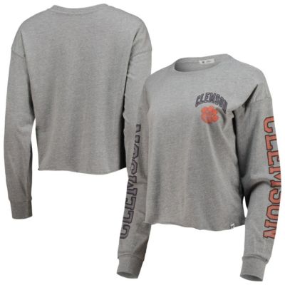 NCAA ed Clemson Tigers Ultra Max Parkway Long Sleeve Cropped T-Shirt