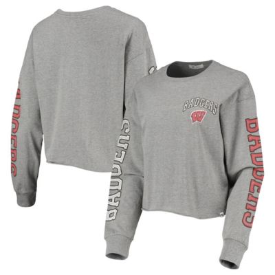 NCAA ed Wisconsin Badgers Ultra Max Parkway Long Sleeve Cropped T-Shirt