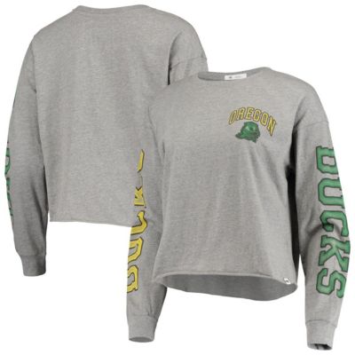 NCAA ed Oregon Ducks Ultra Max Parkway Long Sleeve Cropped T-Shirt