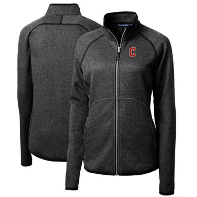 MLB Heathered Cleveland Guardians Mainsail Sweater-Knit Full-Zip Jacket