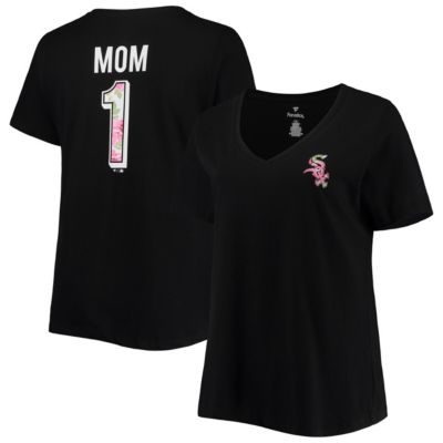 Chicago White Sox MLB Plus #1 Mom 2-Hit V-Neck T-Shirt