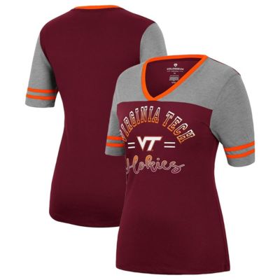 NCAA ed Virginia Tech Hokies There You Are V-Neck T-Shirt