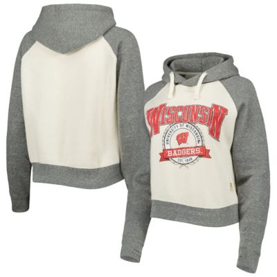 NCAA Wisconsin Badgers Cody Tri-Bend Raglan Pullover Hoodie