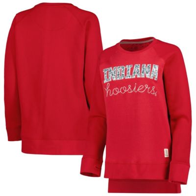 NCAA Indiana Hoosiers Steamboat Animal Print Raglan Pullover Sweatshirt