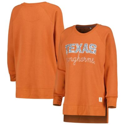 NCAA Texas Texas Longhorns Steamboat Animal Print Raglan Pullover Sweatshirt