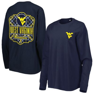 NCAA West Virginia Mountaineers Valencia Plaid 2-Hit Long Sleeve T-Shirt