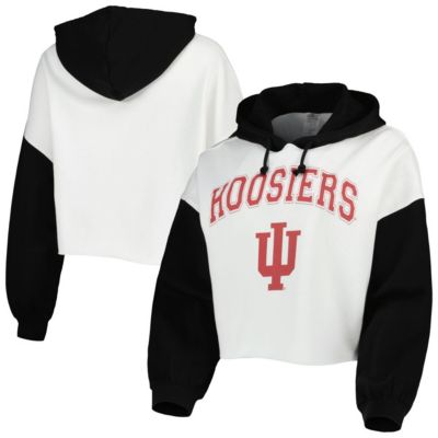 NCAA Indiana Hoosiers Good Time Color Block Cropped Hoodie