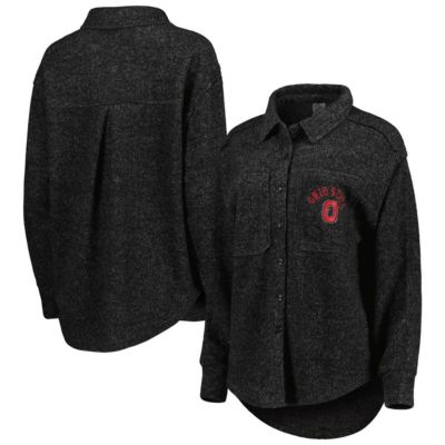 NCAA Ohio State Buckeyes Switch It Up Tri-Blend Button-Up Shacket