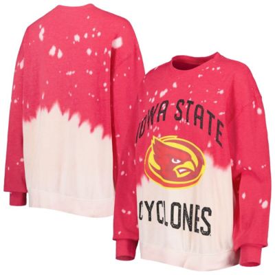 NCAA Iowa State Cyclones Twice As Nice Faded Dip-Dye Pullover Long Sleeve Top