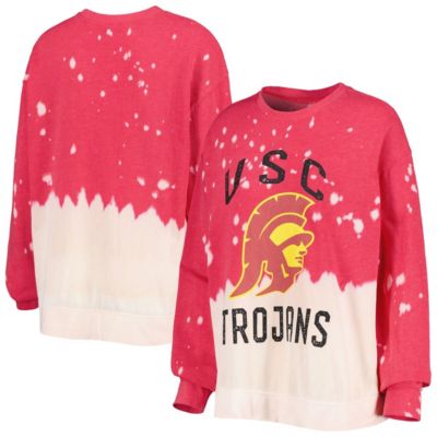 NCAA USC Trojans Twice As Nice Faded Dip-Dye Pullover Long Sleeve Top