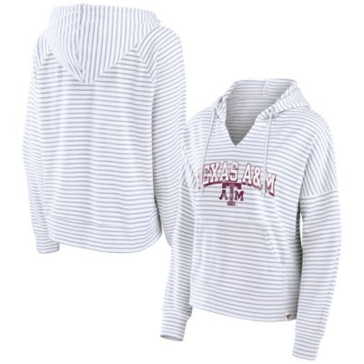 NCAA Fanatics Texas A&M Aggies Striped Notch Neck Pullover Hoodie