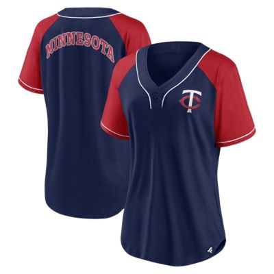 MLB Fanatics Minnesota Twins Ultimate Style Raglan V-Neck T-Shirt