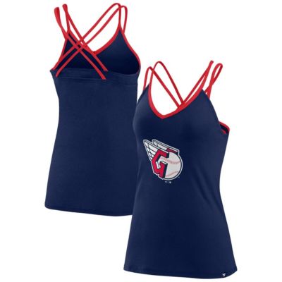 MLB Fanatics Cleveland Guardians Barrel It Up Cross Back V-Neck Tank Top