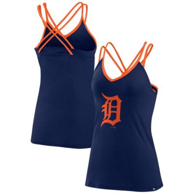 MLB Fanatics Detroit Tigers Barrel It Up Cross Back V-Neck Tank Top