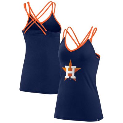 MLB Fanatics Houston Astros Barrel It Up Cross Back V-Neck Tank Top