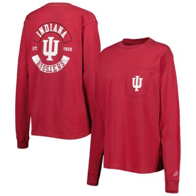 NCAA Indiana Hoosiers Oversized Pocket Long Sleeve T-Shirt