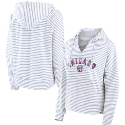 MLB Fanatics Chicago Cubs Striped Arch Pullover Hoodie