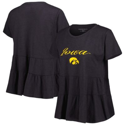 NCAA Iowa Hawkeyes Willow Ruffle-Bottom T-Shirt