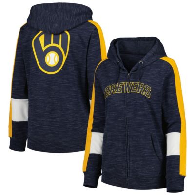 MLB Milwaukee Brewers Colorblock Full-Zip Hoodie