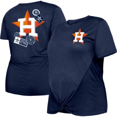 MLB Houston Astros Plus Two-Hit Front Knot T-Shirt