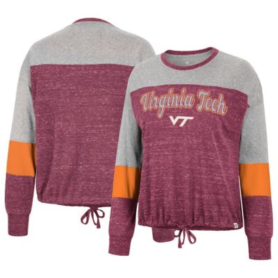NCAA Virginia Tech Hokies Joanna Tie Front Long Sleeve T-Shirt