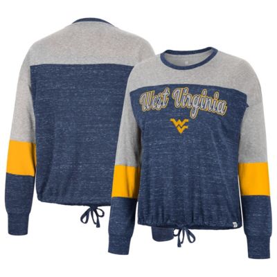 NCAA West Virginia Mountaineers Joanna Tie Front Long Sleeve T-Shirt