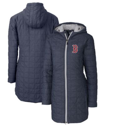 Boston Red Sox MLB Heathered Rainier Primaloft Eco Full-Zip Hoodie Long Coat
