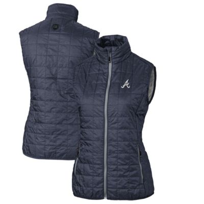 MLB Heather Atlanta Braves Rainier PrimaLoft Eco Full-Zip Puffer Vest