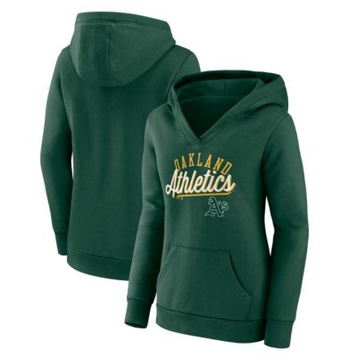 MLB Fanatics Oakland Athletics Simplicity Crossover V-Neck Pullover Hoodie