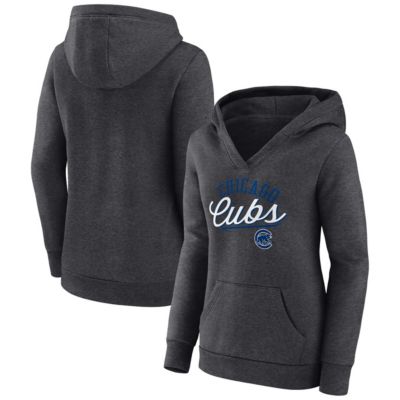 MLB Fanatics Chicago Cubs Simplicity Crossover V-Neck Pullover Hoodie